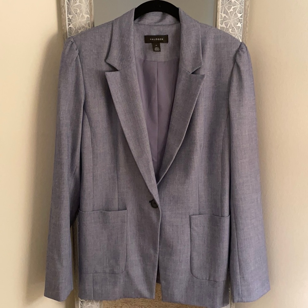 Halogen Chambray Blazer Size M. Worn only twice!!